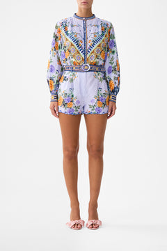 The CAMILLA Tuck Front Short in our Luscious In Lisbon print.