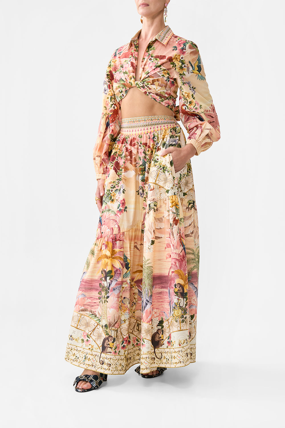 SKIRT WITH SHAPED SEAM WELCOME TO THE WHITE LOTUS