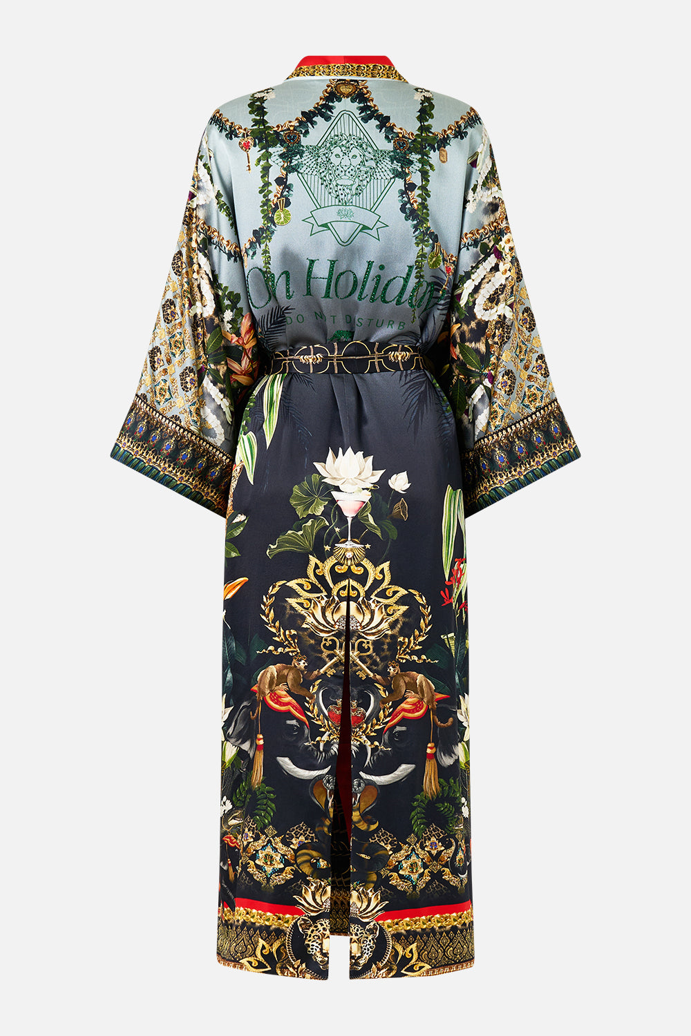 LONG ROBE WITH NARROW COLLAR READY FOR MY WELCOME DRINK