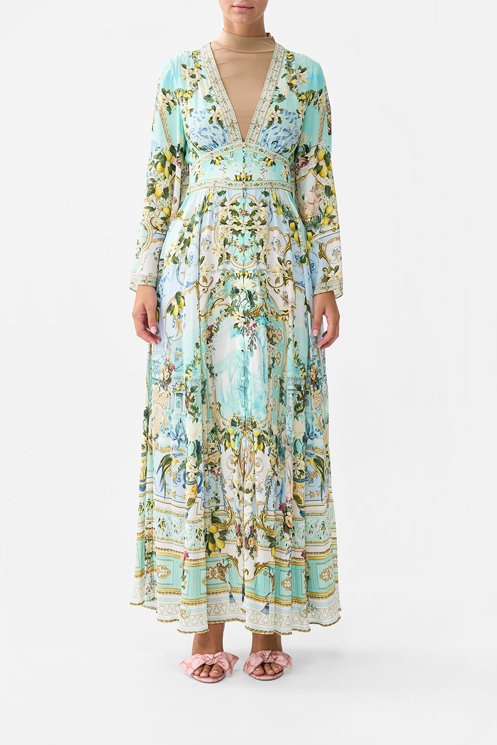 KIMONO SLEEVE DRESS WITH SHIRRING DETAIL VENUS ON A VESPA