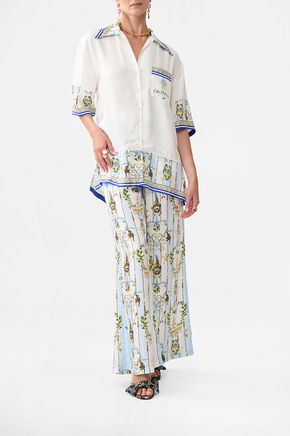 The CAMILLA OVERSIZED SHIRT WITH POCKET VENUS ON A VESPAVENUS ON A VESPA