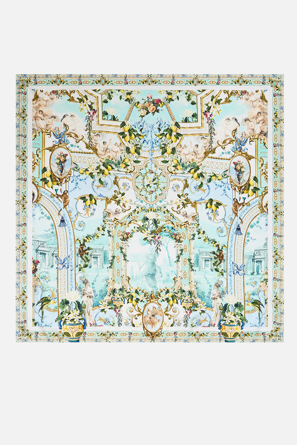 LARGE SQUARE SCARF VENUS ON A VESPA