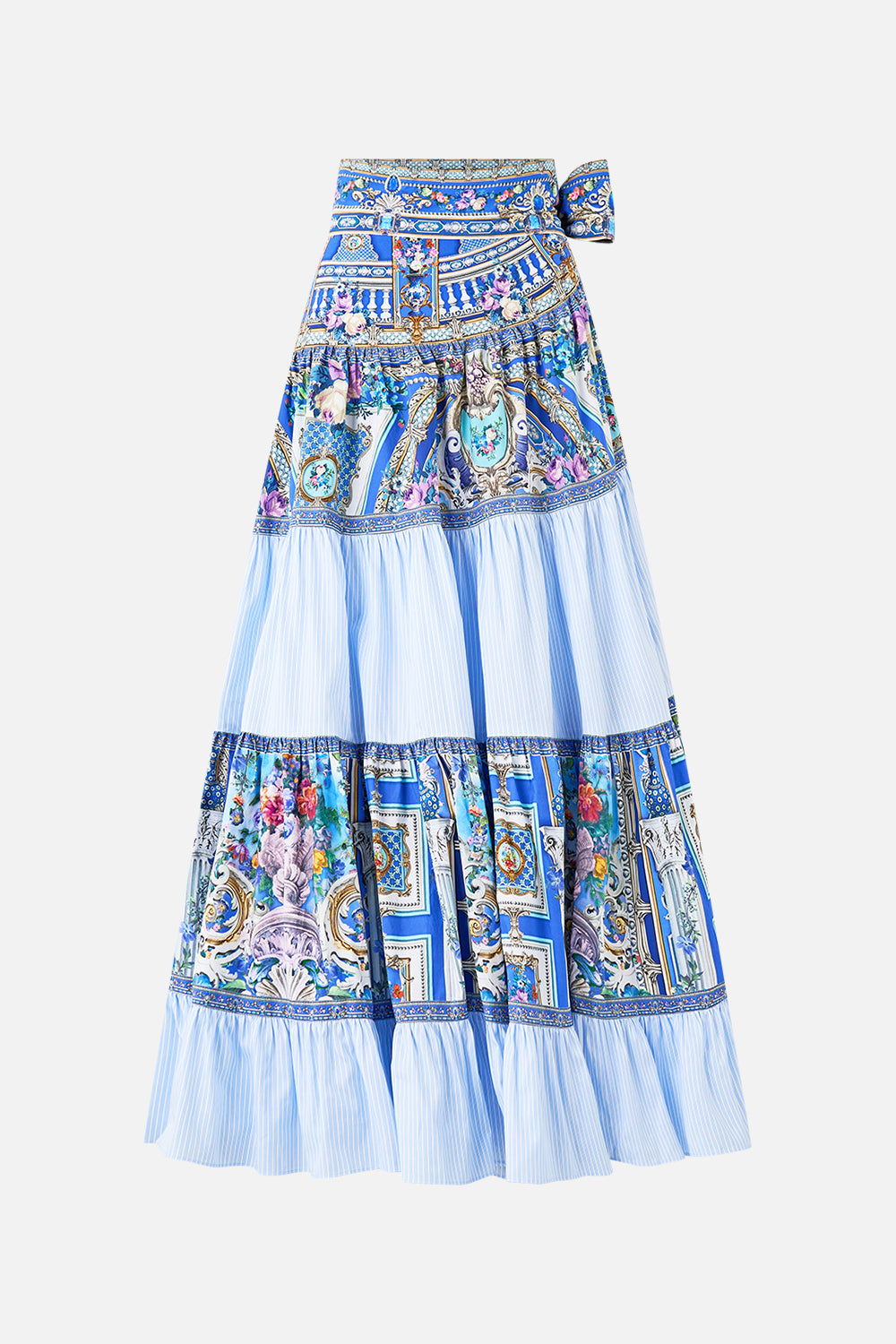 WRAP SKIRT WITH GATHERED PANELS OTTOMAN OPULENCE