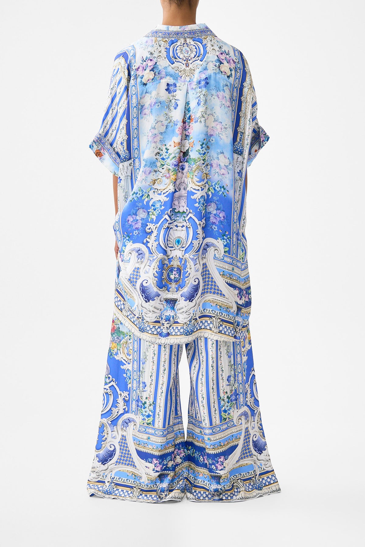 The CAMILLA WIDE LEG TROUSER WITH FRONT POCKETS OTTOMAN OPULENCE