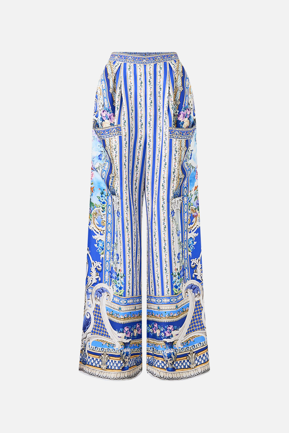 The CAMILLA WIDE LEG TROUSER WITH FRONT POCKETS OTTOMAN OPULENCE