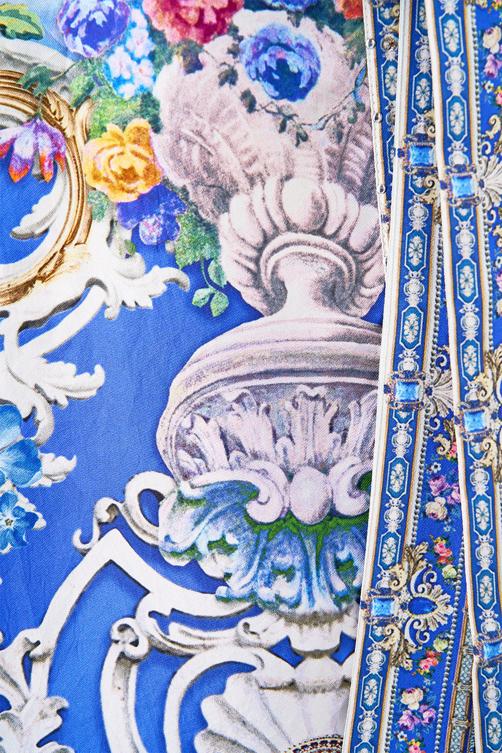 The CAMILLA SHORT KIMONO WRAP OTTOMAN OPULENCE