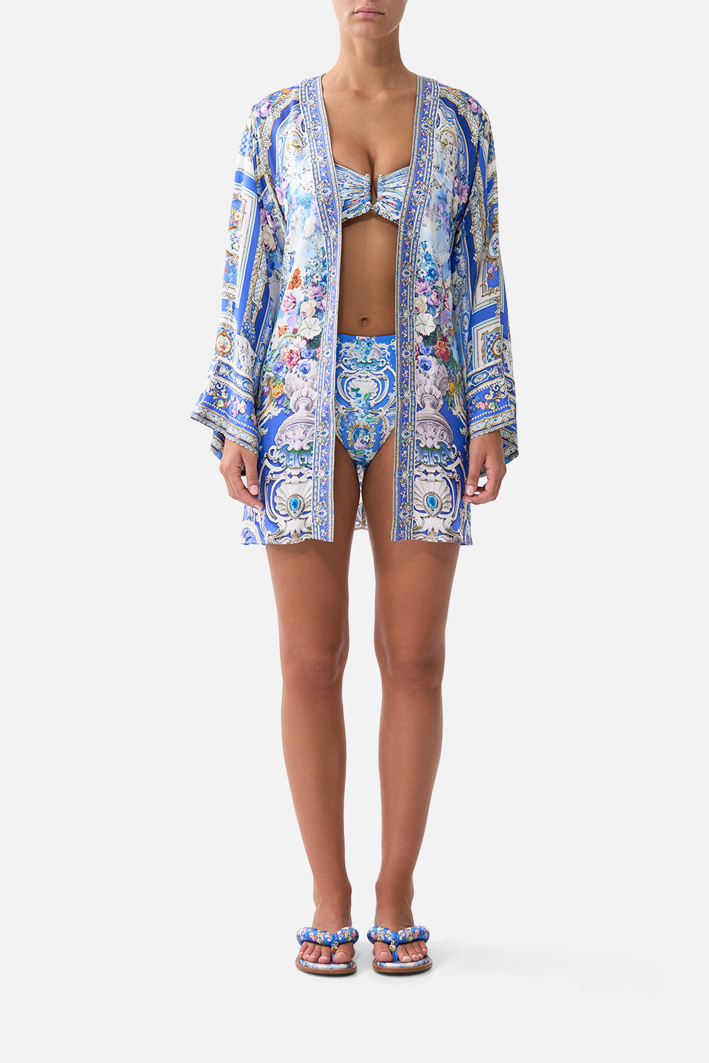 The CAMILLA SHORT KIMONO WRAP OTTOMAN OPULENCEOTTOMAN OPULENCE