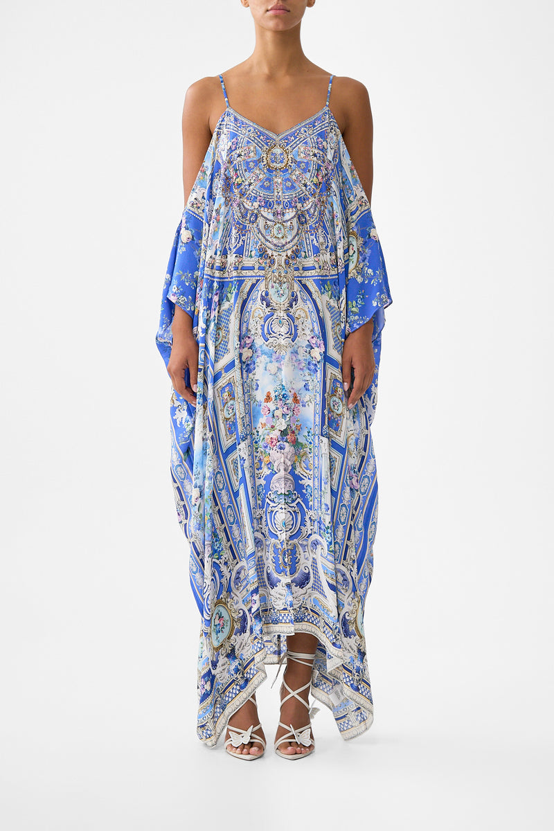 TIE SLEEVE SHORT V NECK KAFTAN OTTOMAN OPULENCE