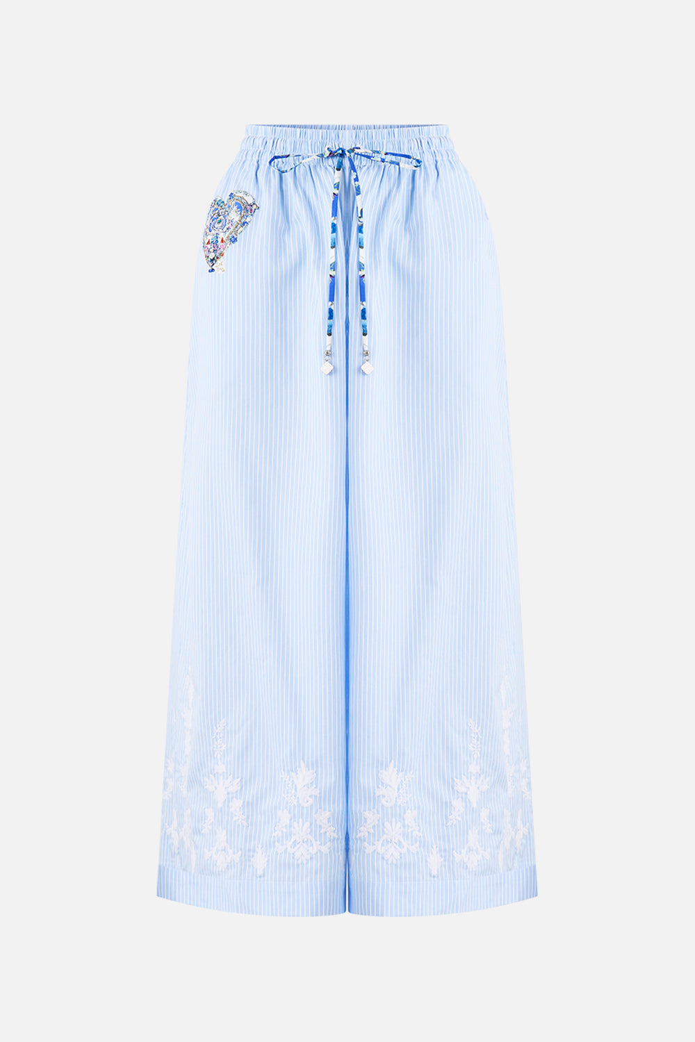 WIDE LEG ELASTIC WAIST PANT OTTOMAN OPULENCE