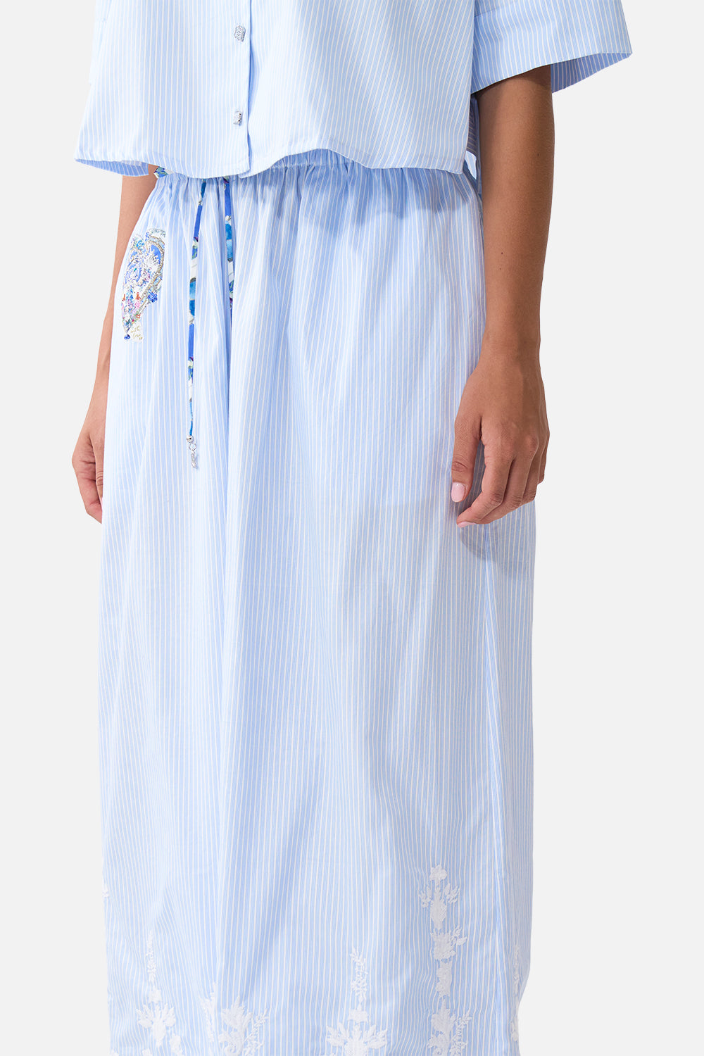 WIDE LEG ELASTIC WAIST PANT OTTOMAN OPULENCE