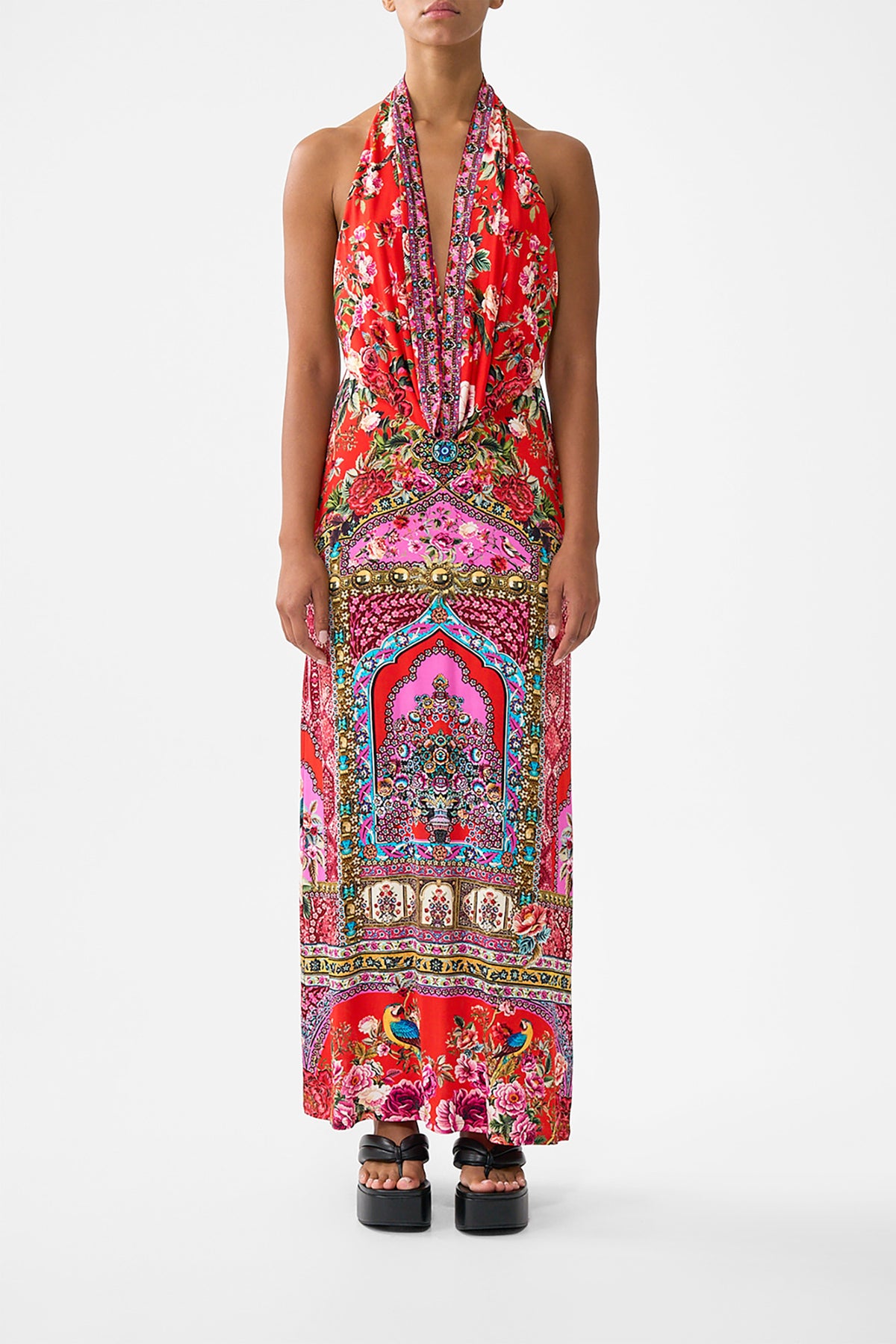 The CAMILLA DEEP COWL PLUNGE DRESS HEIRLOOM EMPIREHEIRLOOM EMPIRE
