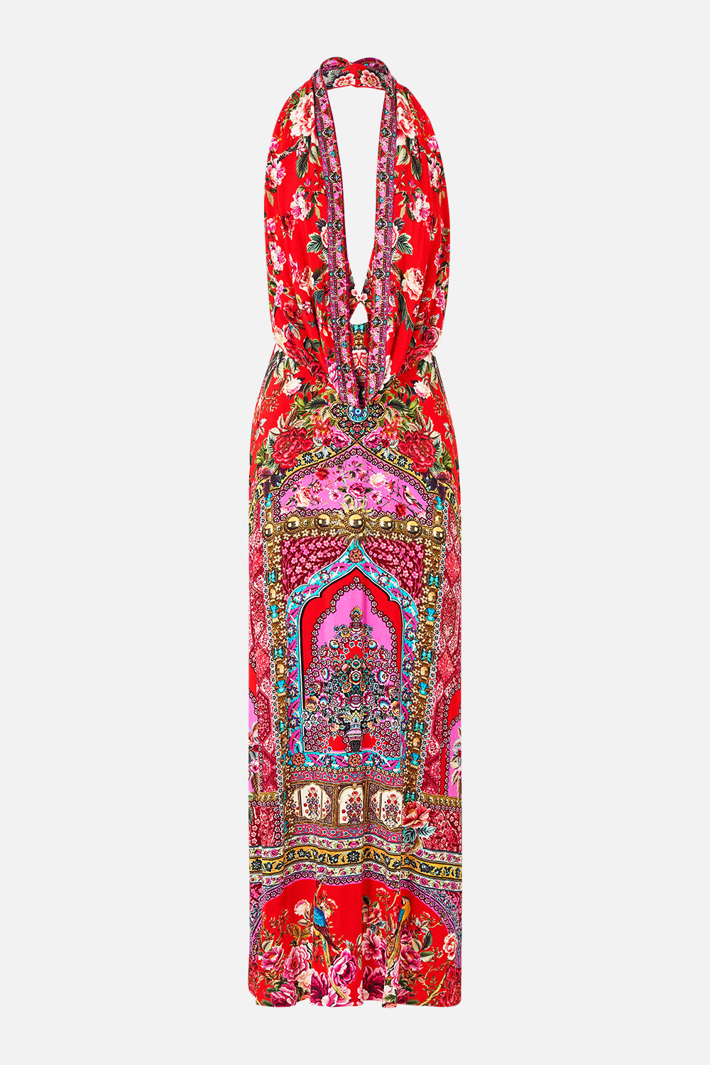 The CAMILLA DEEP COWL PLUNGE DRESS HEIRLOOM EMPIRE