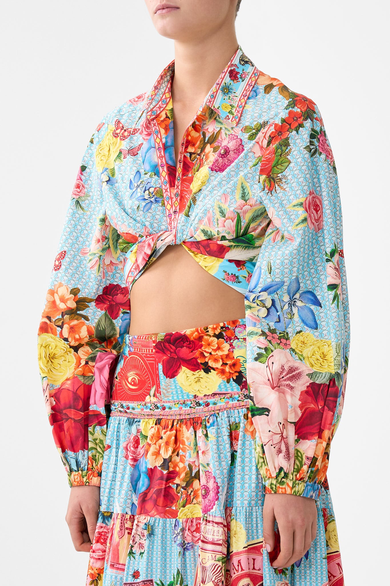 CROPPED WRAP SHIRT PAPERS AND CURIOUS CAPERS