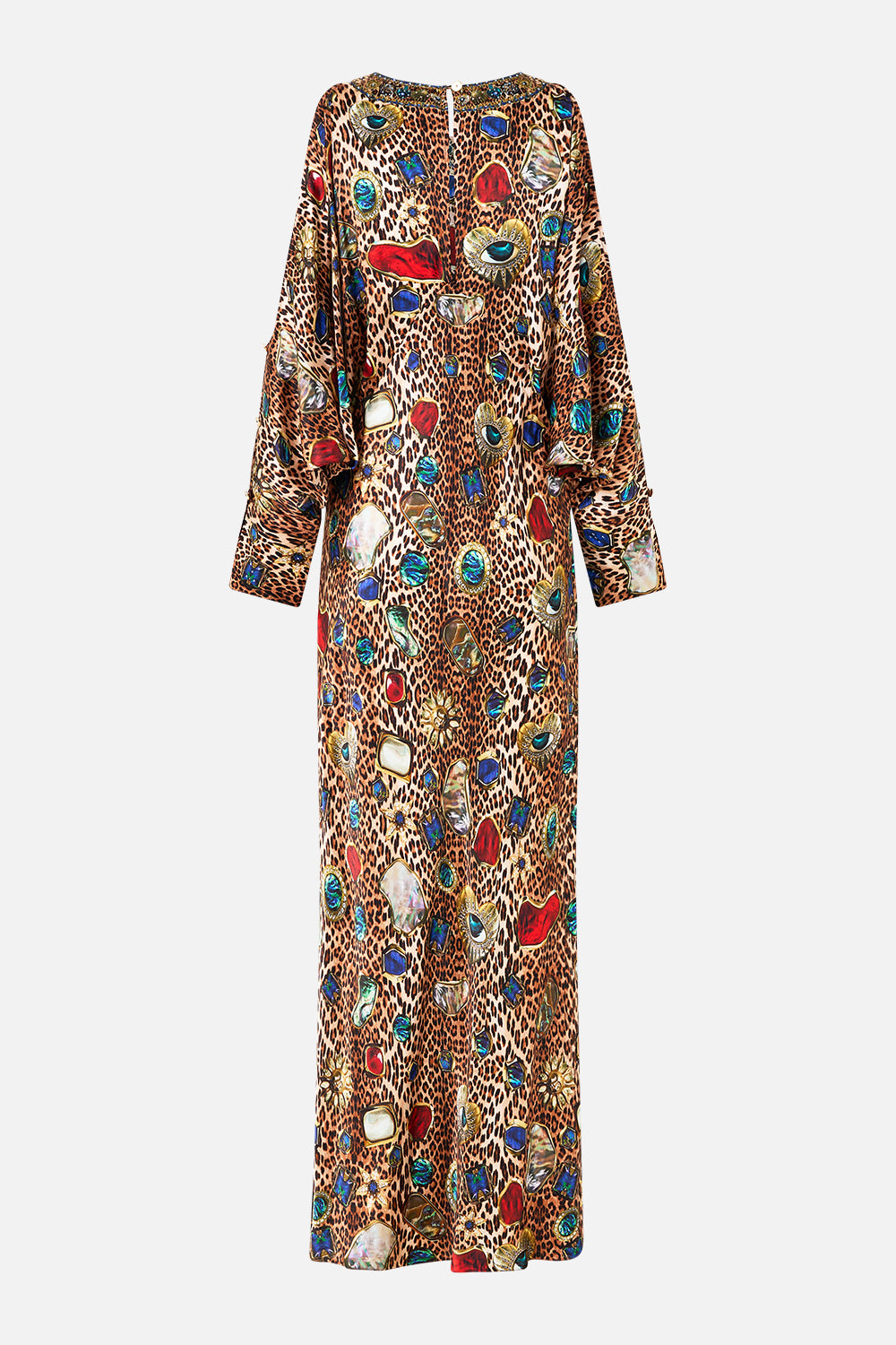 PLUNGE NECK DRAPED SHOULDER DRESS NAZAR NIRVANA