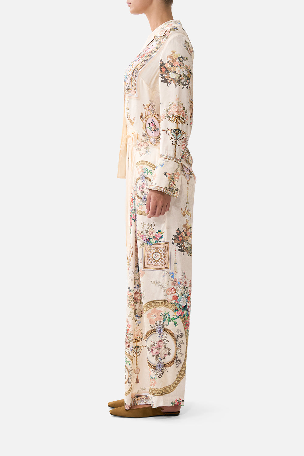 SOFT WIDE LEG PANT WITH TIE DETAIL TWILIGHT IN ISTANBUL