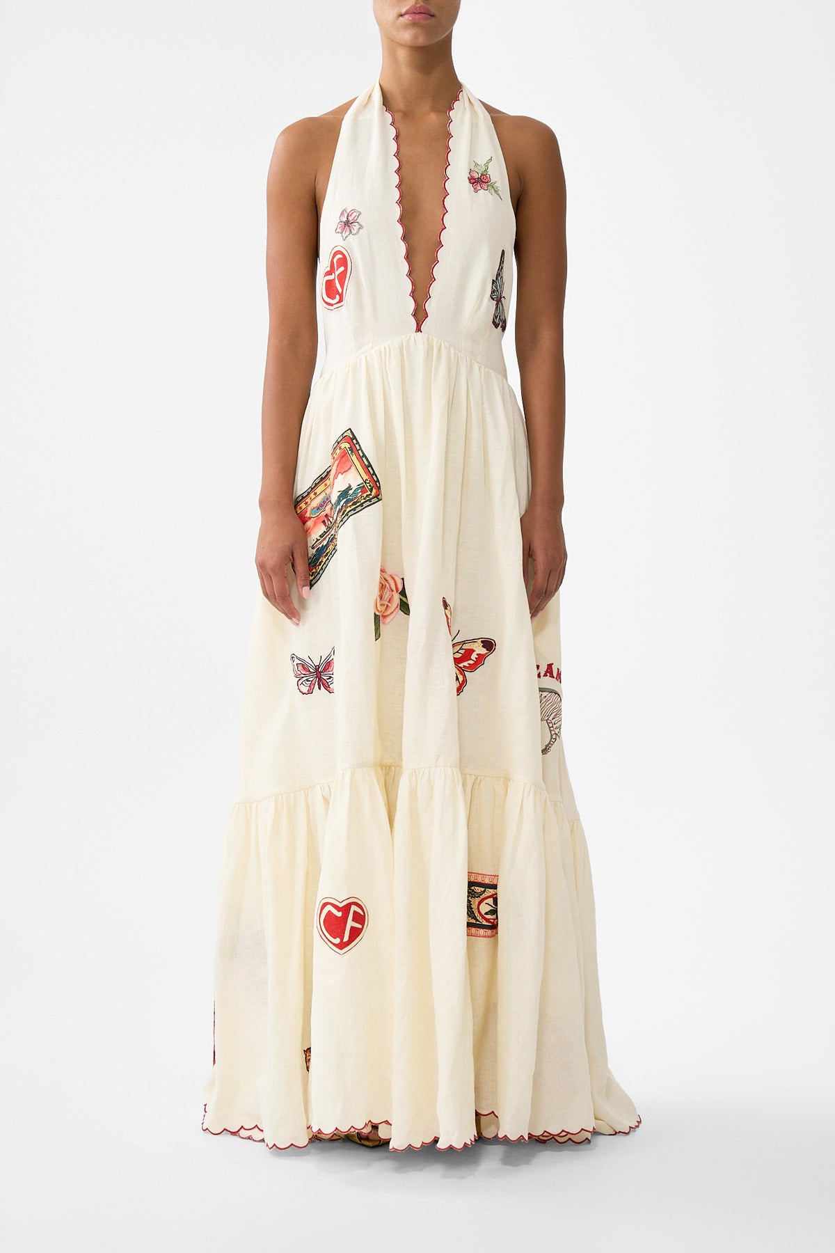 The CAMILLA RUFFLE HEM HALTER DRESS HIGH CLASS HOOKAHHIGH CLASS HOOKAH