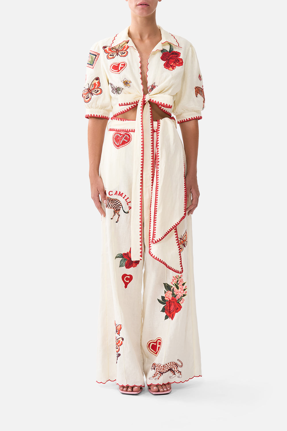 The CAMILLA SCARF BELT WIDE LEG PANT HIGH CLASS HOOKAHHIGH CLASS HOOKAH