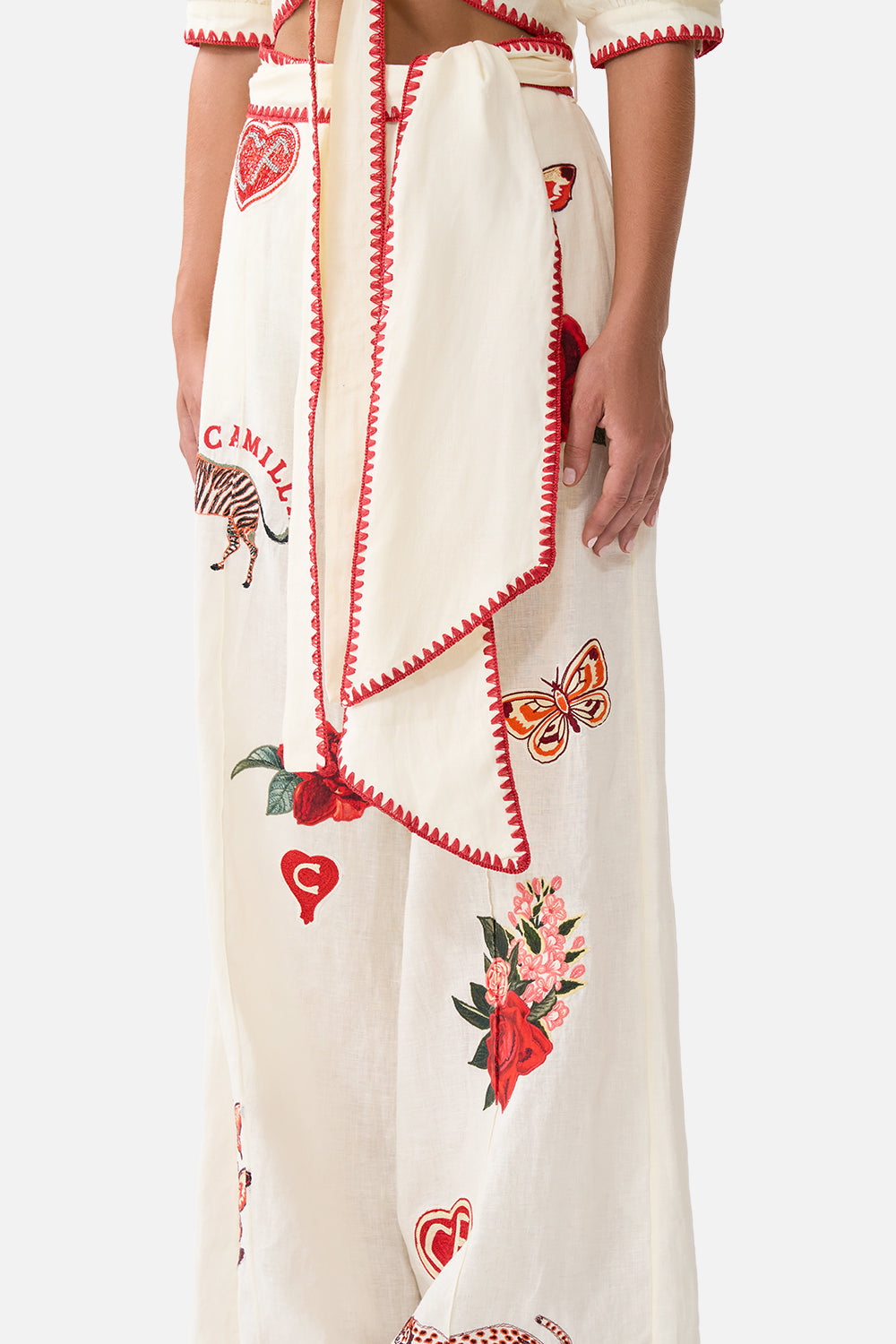 The CAMILLA SCARF BELT WIDE LEG PANT HIGH CLASS HOOKAH