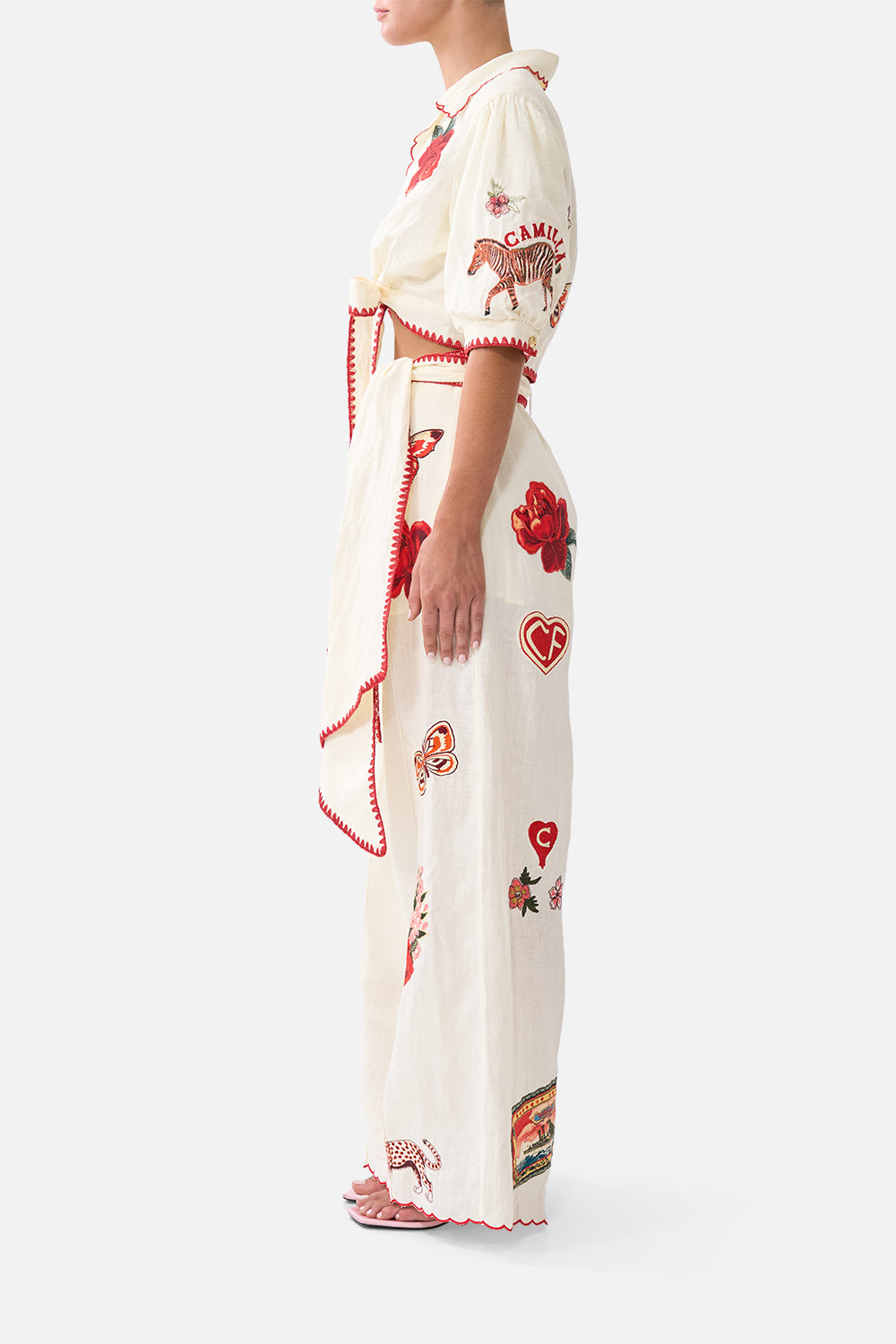 The CAMILLA SCARF BELT WIDE LEG PANT HIGH CLASS HOOKAH