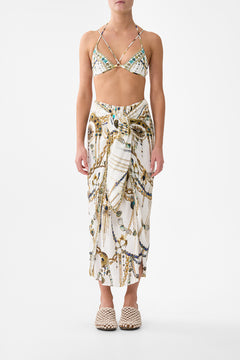 TIE FRONT SKIRT CHAIN GANG