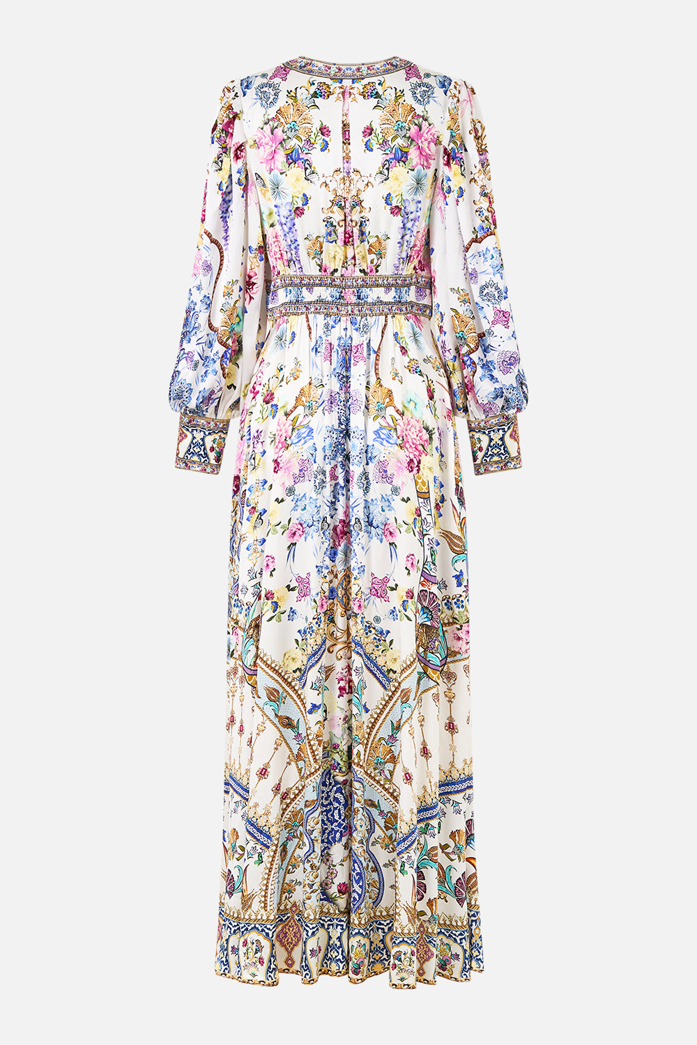 SHAPED WAISTBAND DRESS WITH GATHERED SLEEVES ALL ABOUT THAT LACE