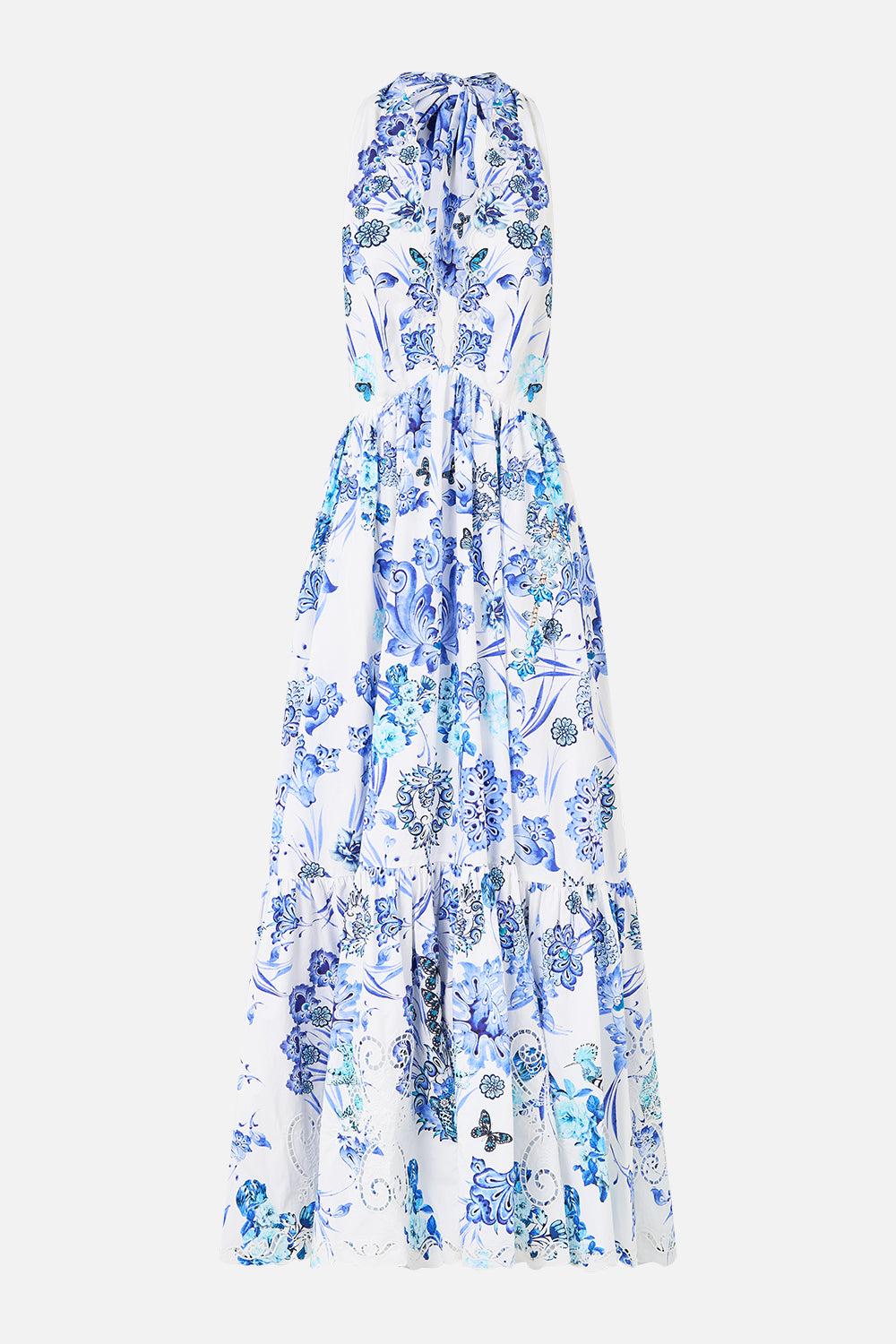 The CAMILLA RUFFLE HEM HALTER DRESS ALL ABOUT THAT LACE