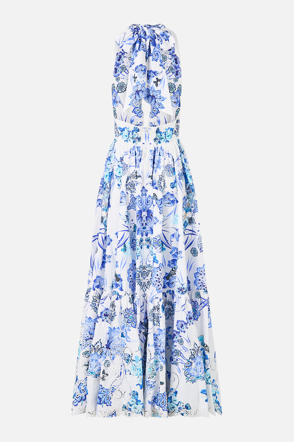 The CAMILLA RUFFLE HEM HALTER DRESS ALL ABOUT THAT LACE