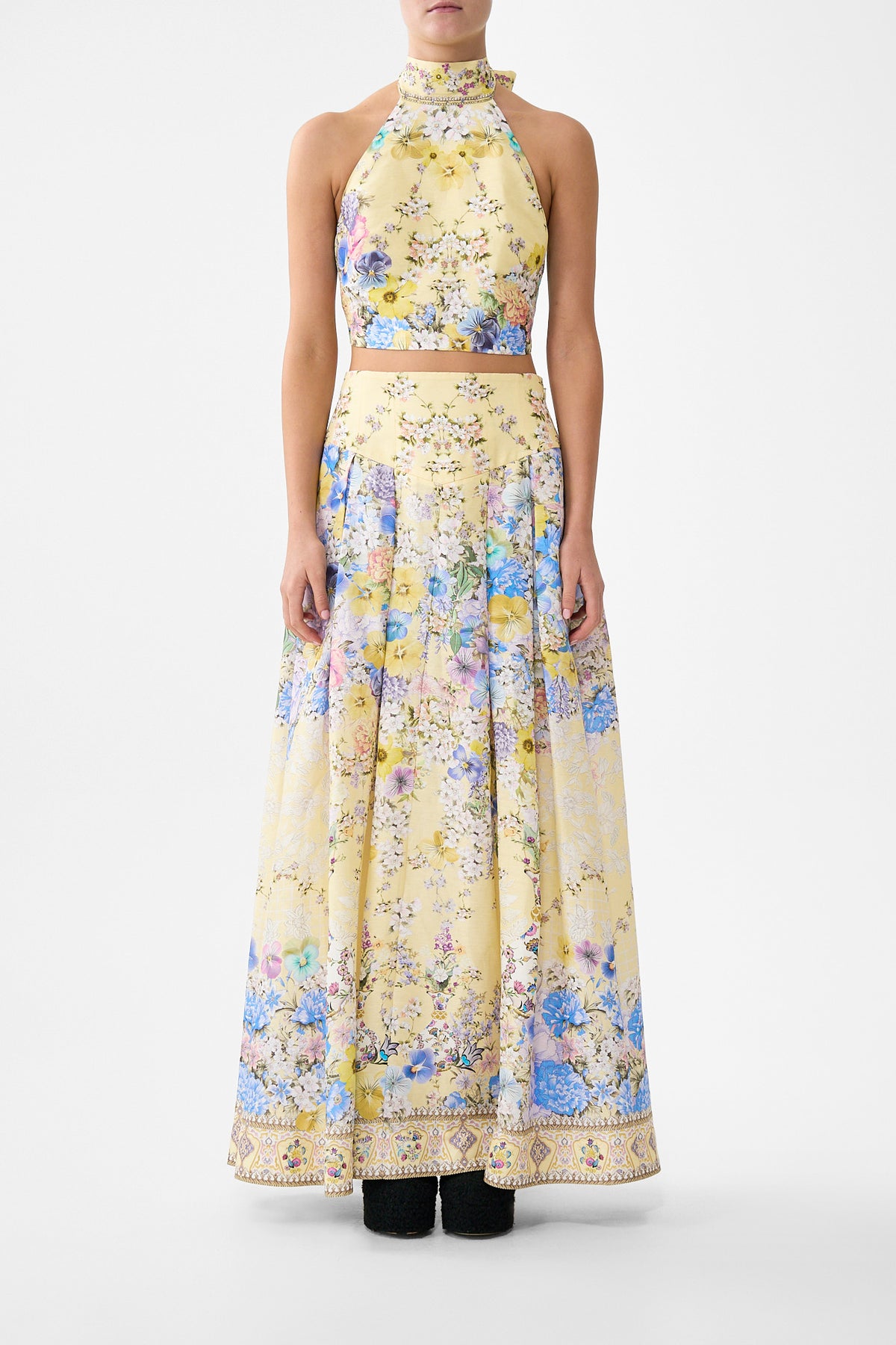 CORSET WAIST MAXI SKIRT DARLING BUDS