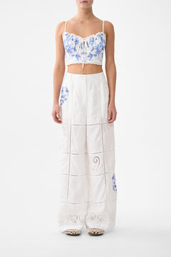 WIDE LEG WAISTED PANT ALL ABOUT THAT LACE