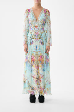 FLARED SLEEVE DRESS BAZAAR BLOOMS