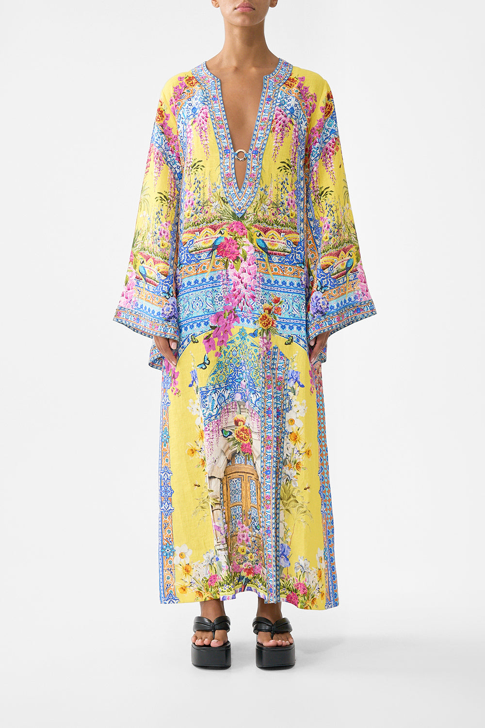 DEEP V NECK HARDWARE KAFTAN THE CALL OF CATALONIA