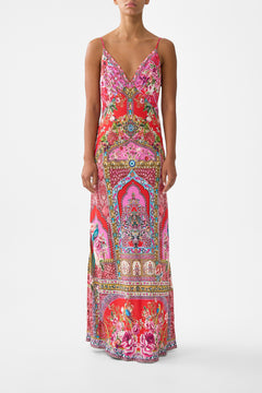 V-NECK FULL LENGTH BIAS SLIP DRESS HEIRLOOM EMPIRE