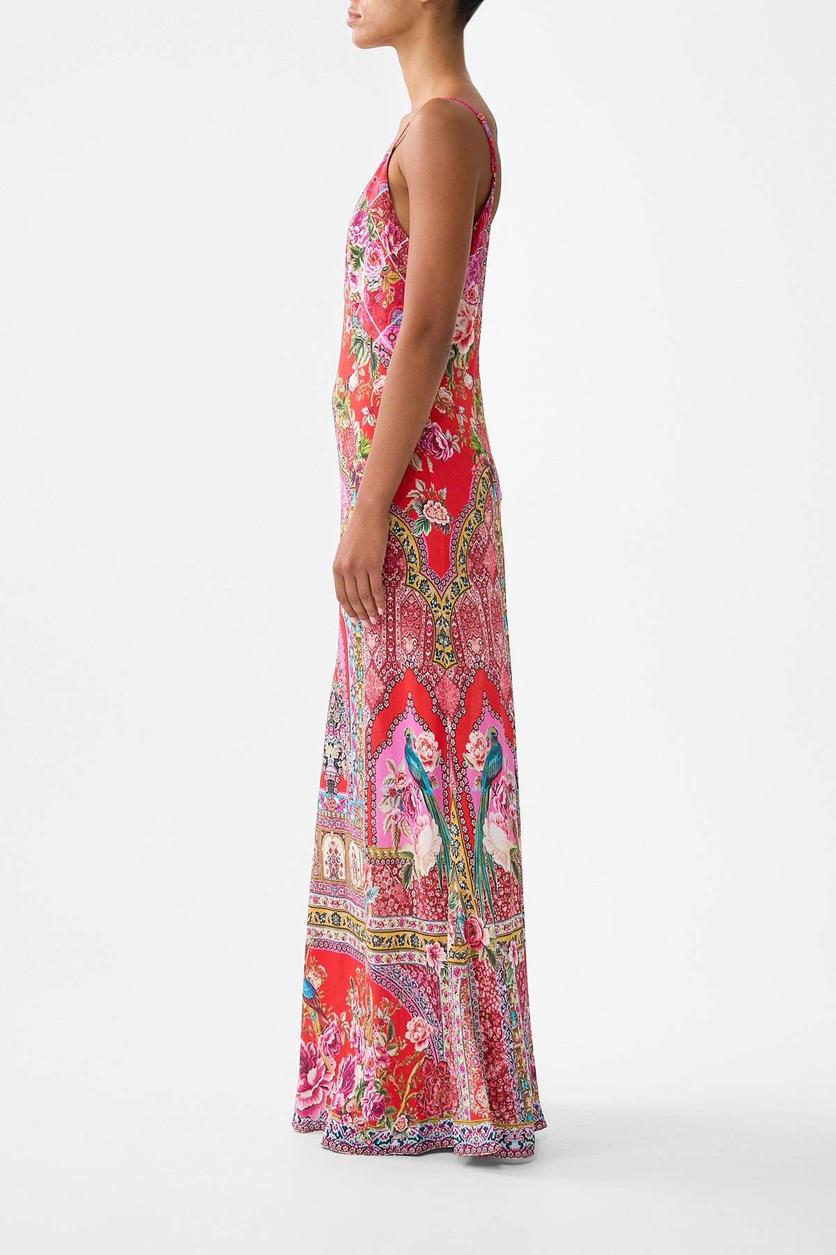 V-NECK FULL LENGTH BIAS SLIP DRESS HEIRLOOM EMPIRE