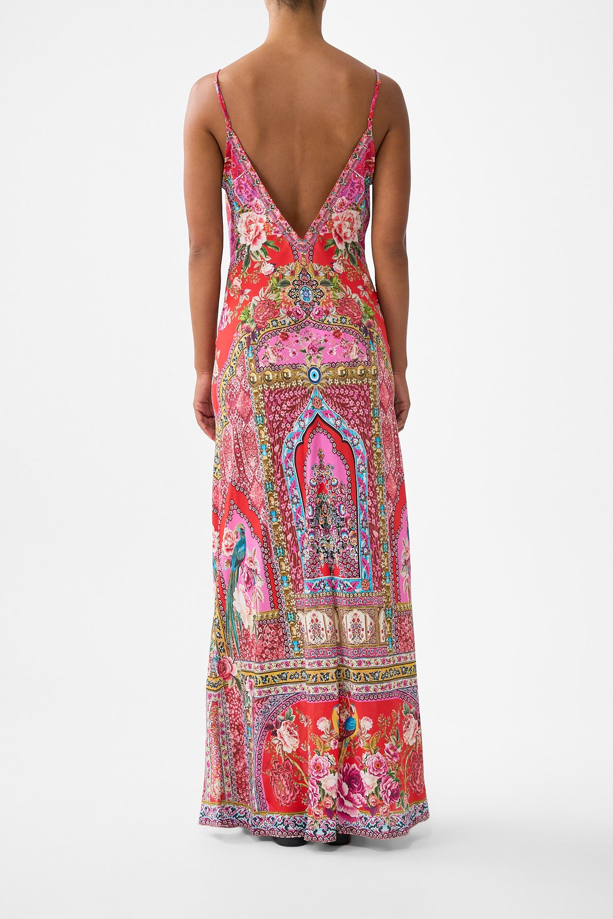 V-NECK FULL LENGTH BIAS SLIP DRESS HEIRLOOM EMPIRE