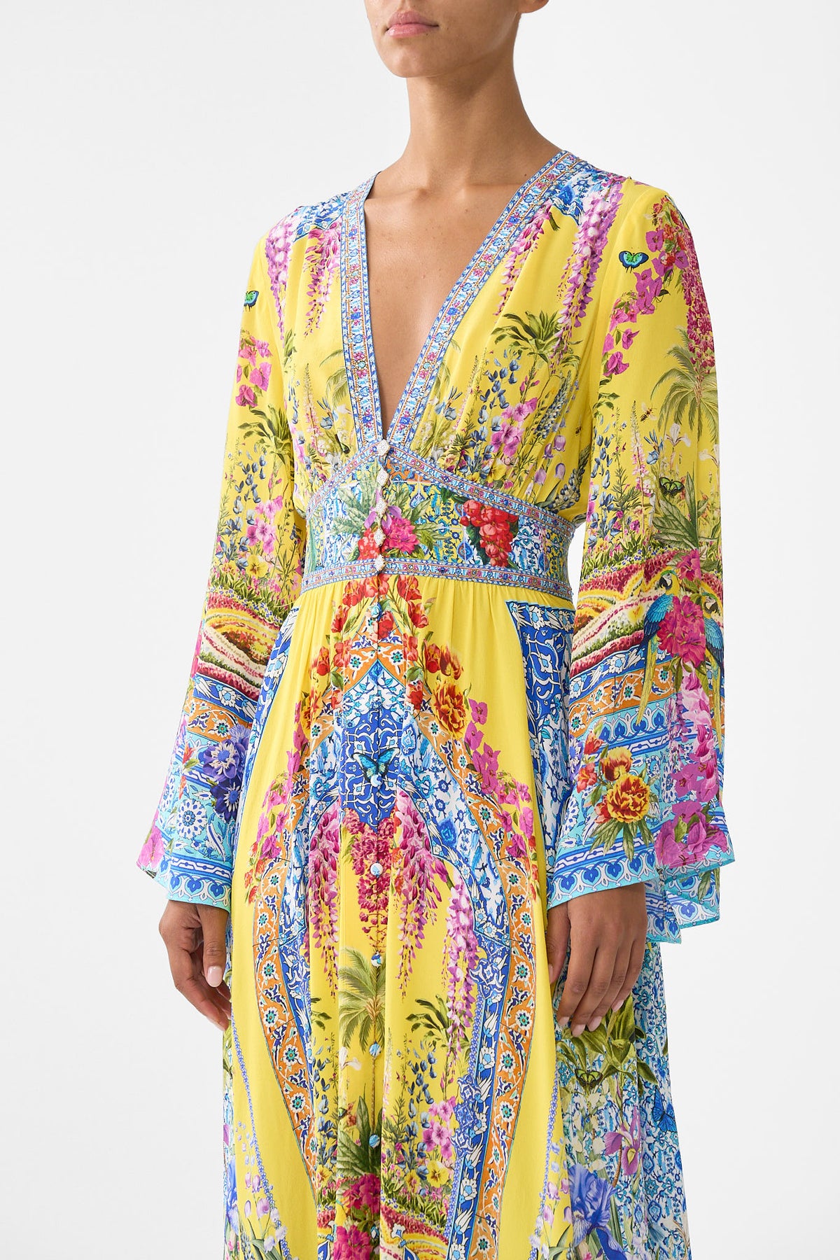 The CAMILLA KIMONO SLEEVE DRESS WITH SHIRRING DETAIL SULTANAHMET SUMMER
