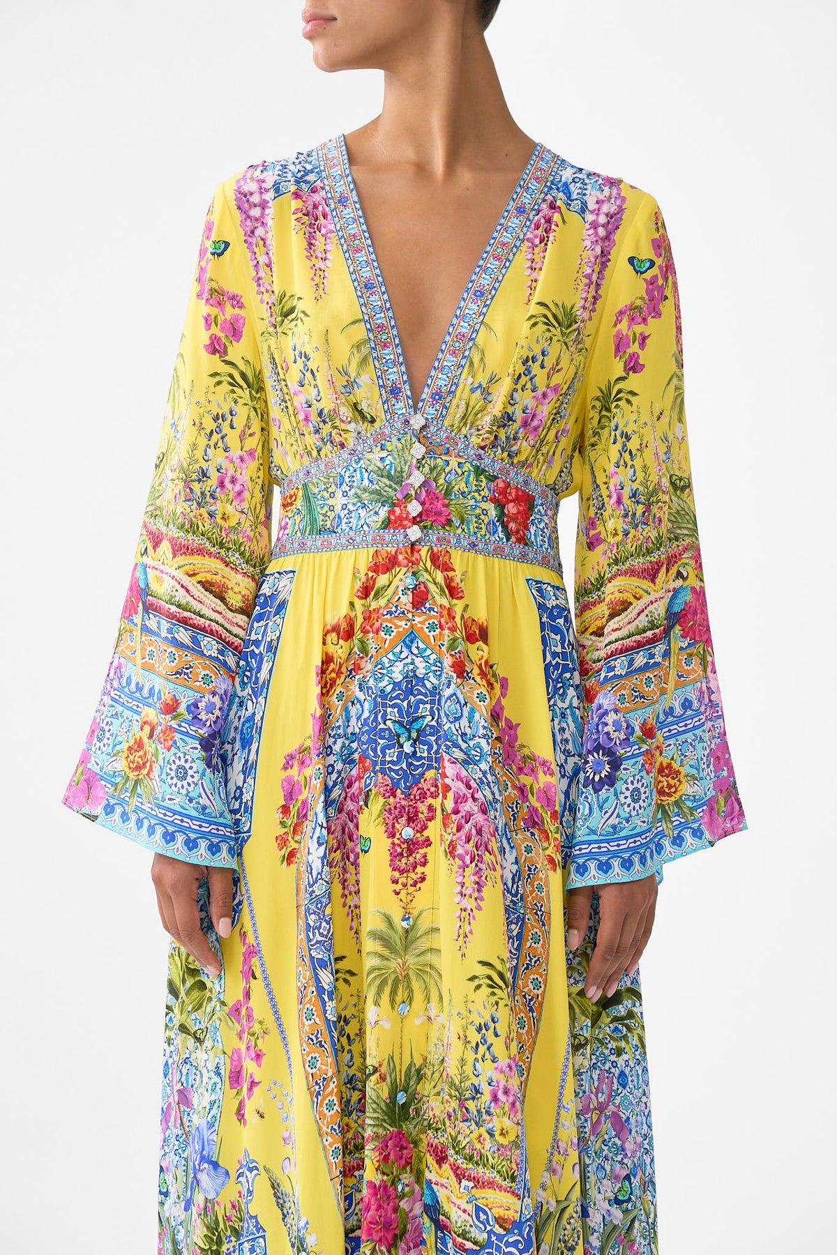 The CAMILLA KIMONO SLEEVE DRESS WITH SHIRRING DETAIL SULTANAHMET SUMMER