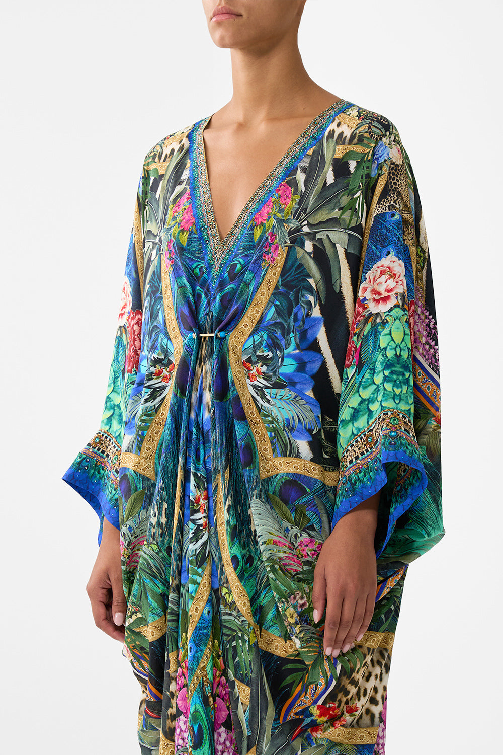 PIERCED V-NECK KAFTAN ANIMAL ALCHEMY
