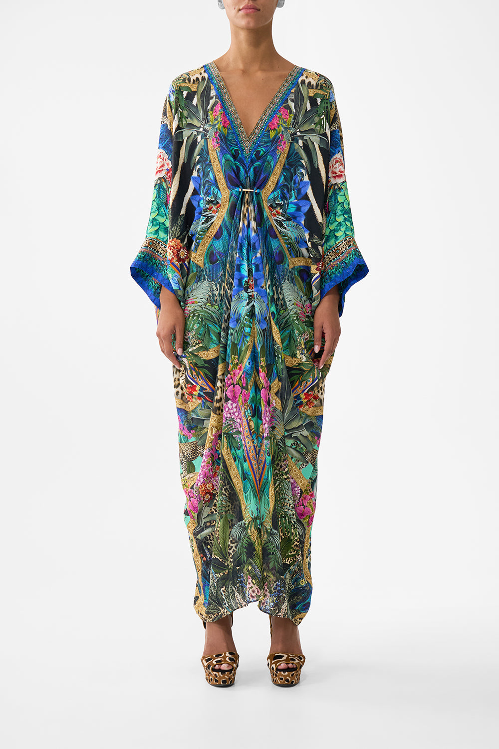 PIERCED V-NECK KAFTAN ANIMAL ALCHEMY