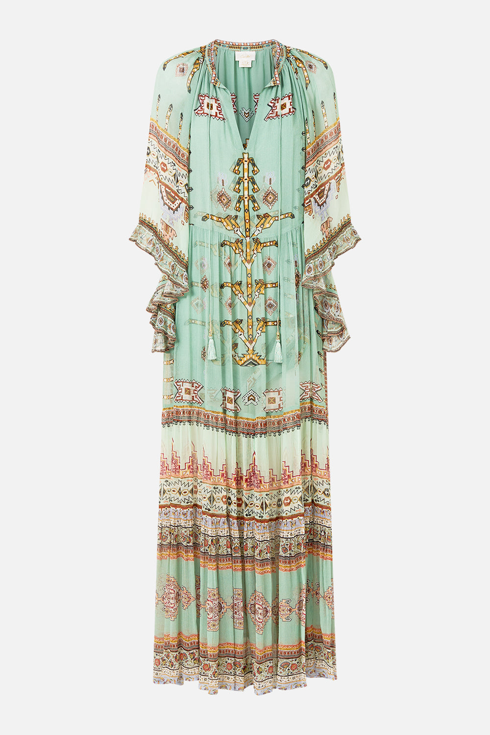 WIDE SLEEVE GATHERED DRESS LEGEND HAS IT