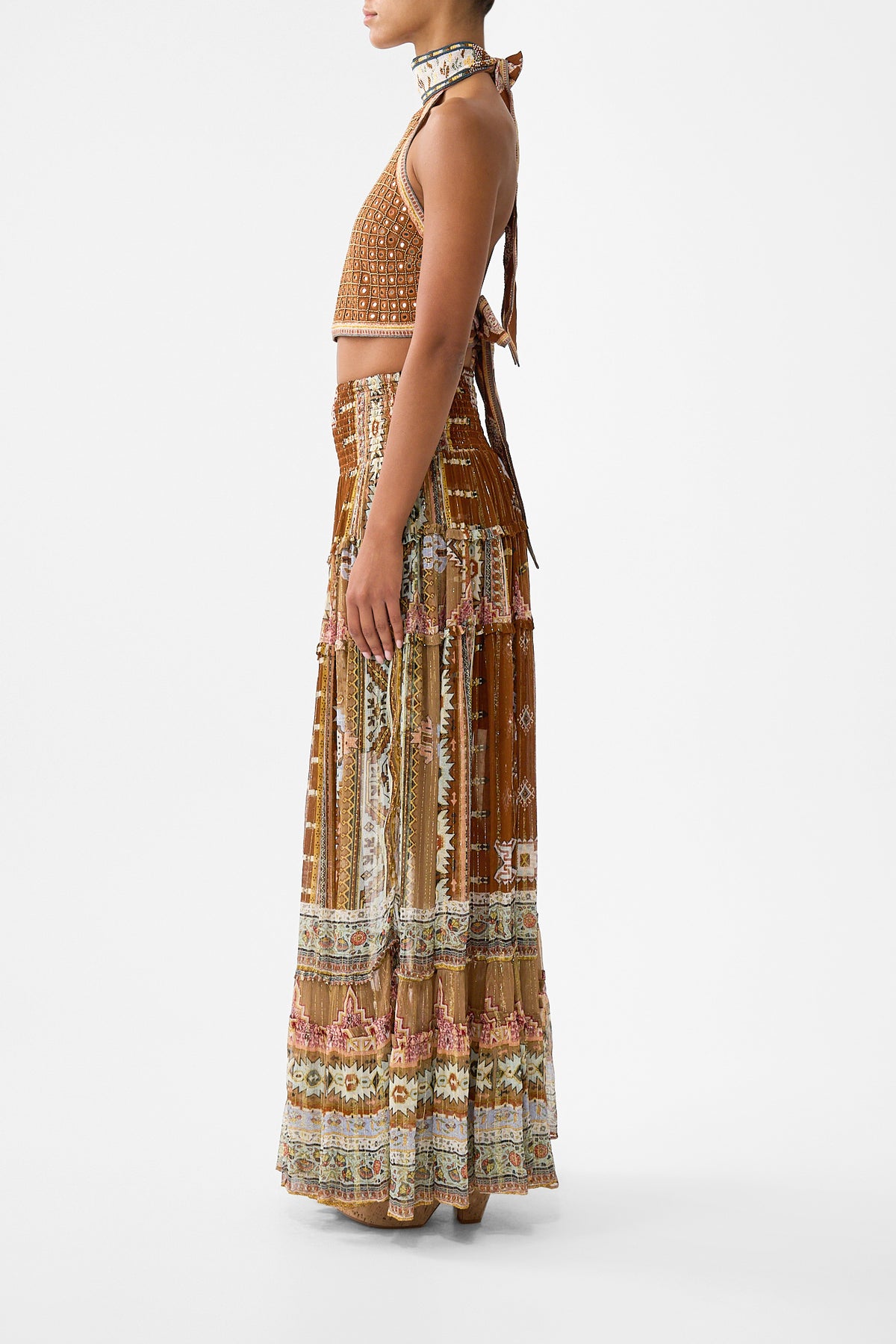 HALTER TIE BACK TOP FABRIC OF TIME