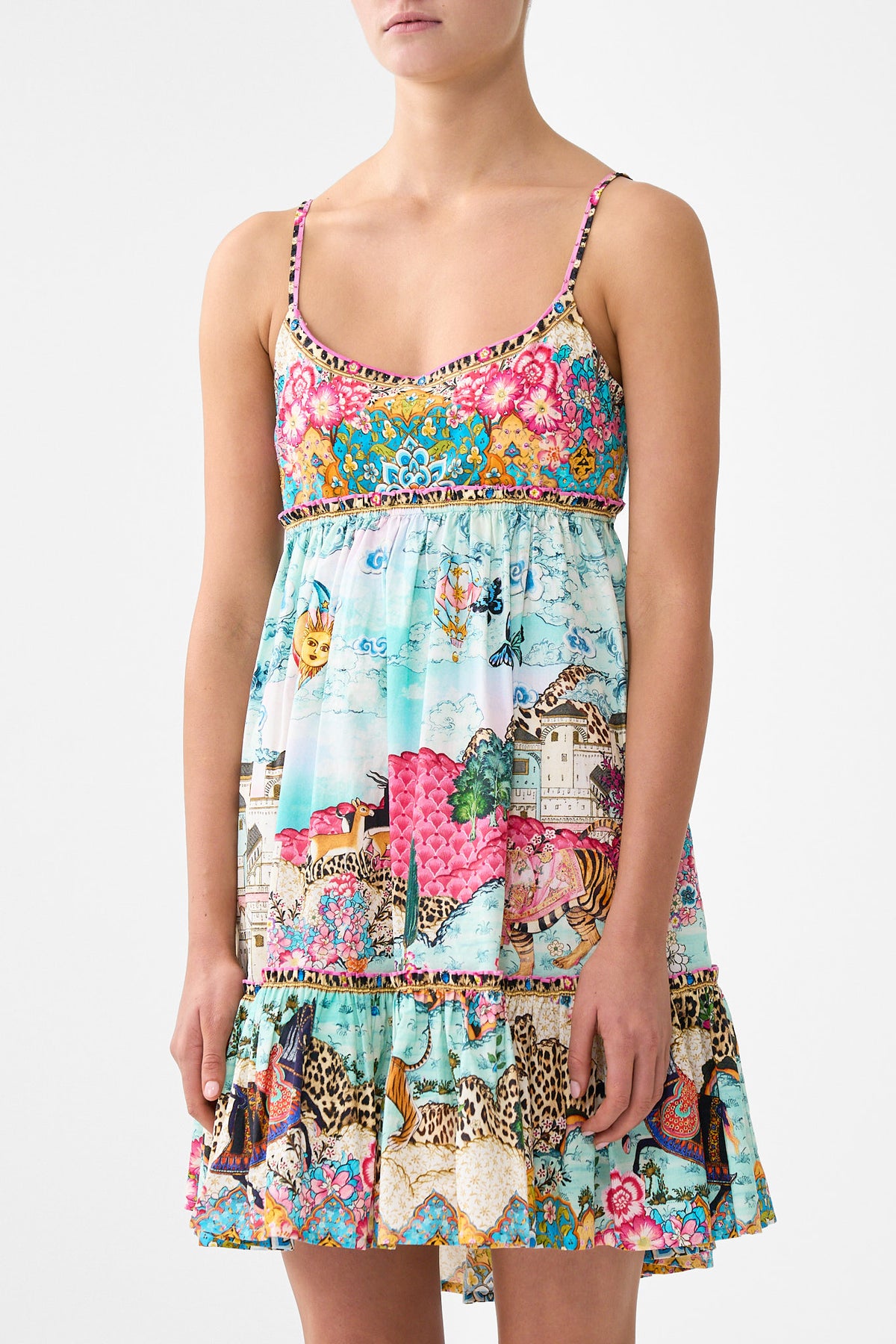 The CAMILLA SHORT DRESS WITH JERSEY BODICE MINIATURE MOMENTS