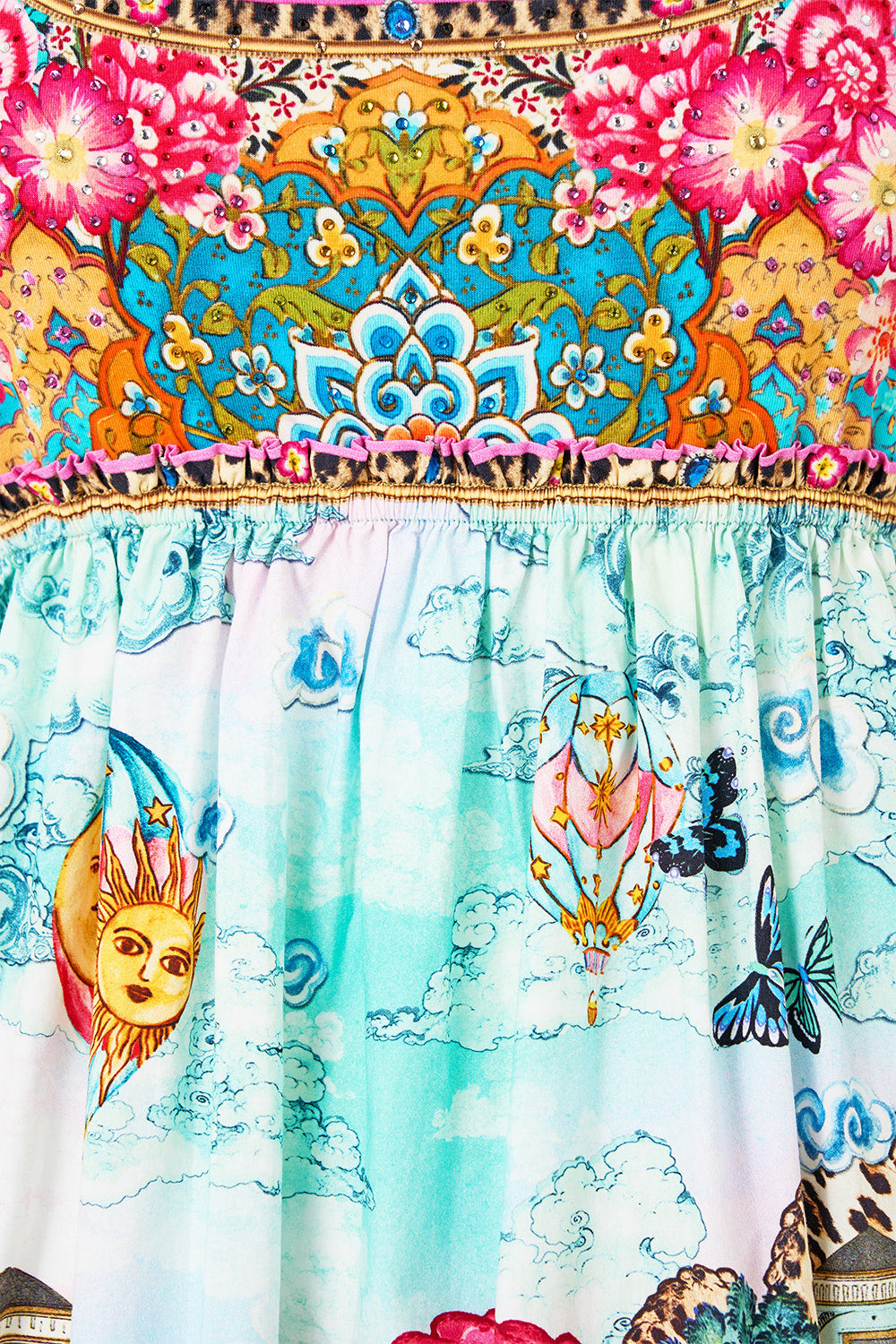 SHORT DRESS WITH JERSEY BODICE MINIATURE MOMENTS