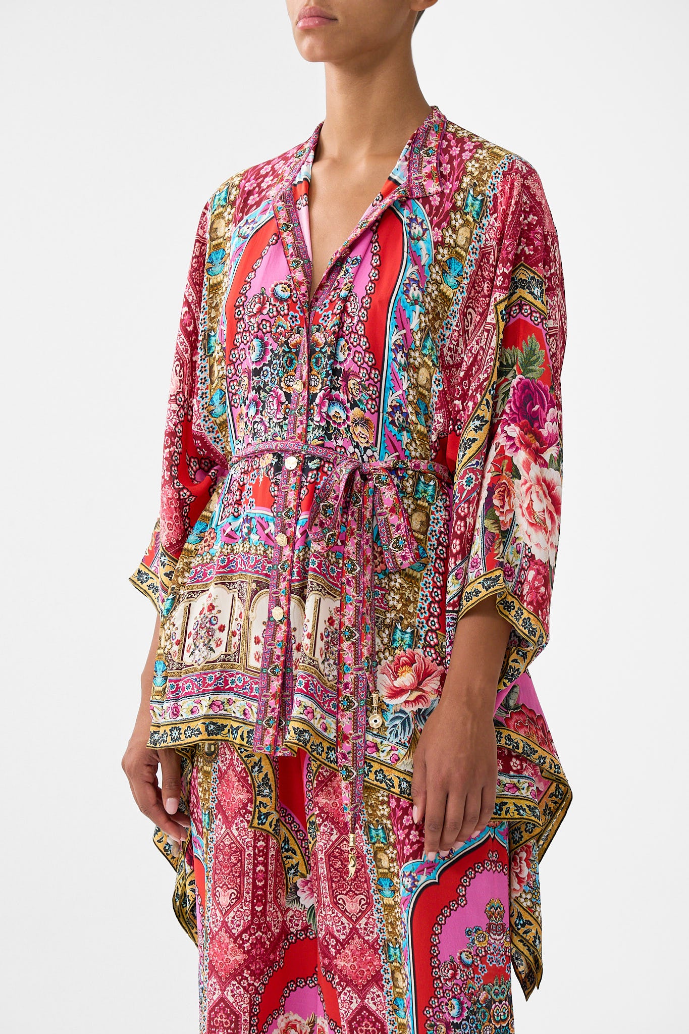 BUTTON THROUGH SCARF BLOUSE HEIRLOOM EMPIRE