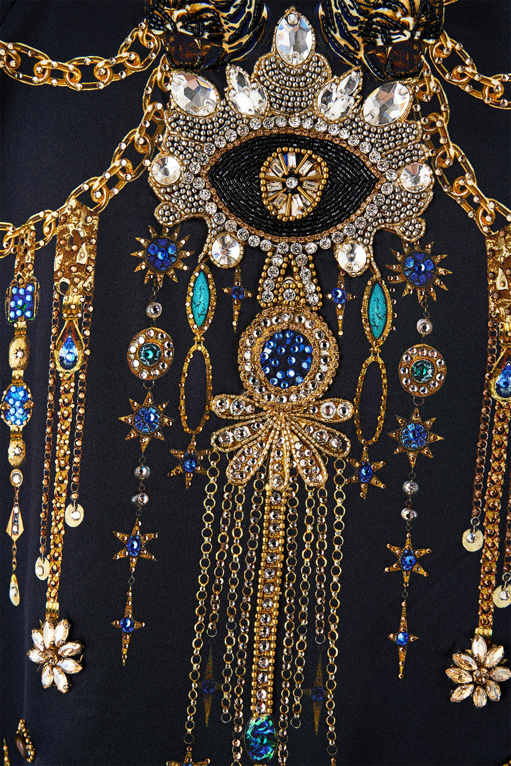 The CAMILLA BOMBER JACKET WITH SHIRRED CUFF AMULETS AND ALCHEMY