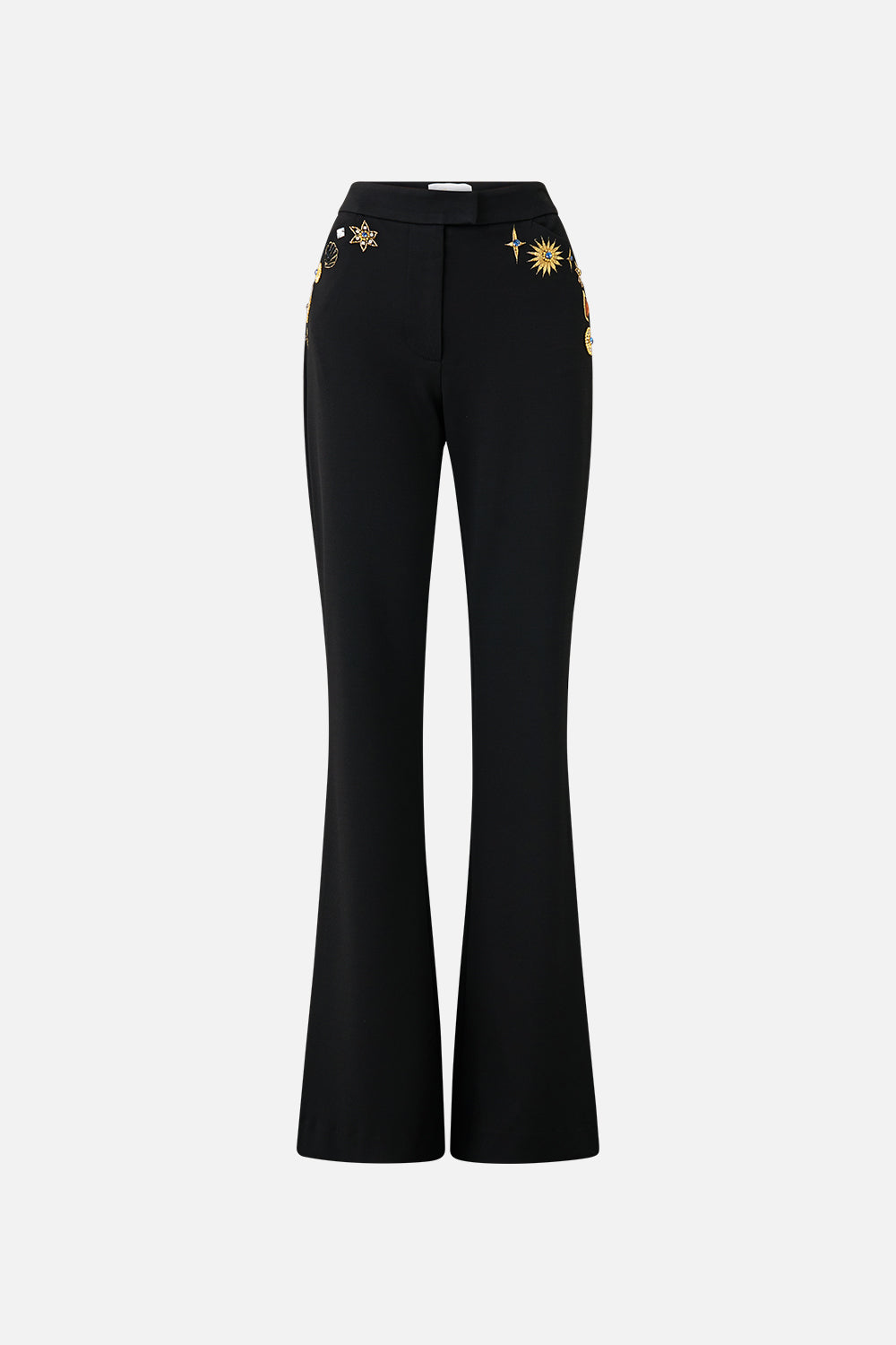 The CAMILLA MID RISE FIT AND FLARE TROUSER AMULETS AND ALCHEMY