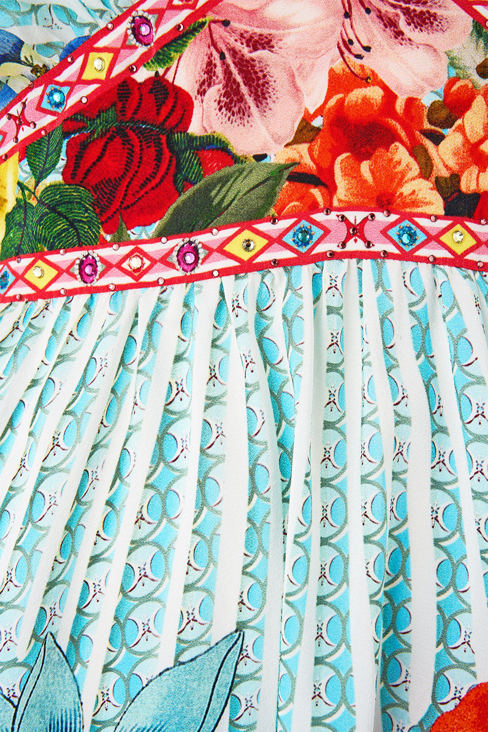 The CAMILLA SHORT WAISTED DRESS PAPERS AND CURIOUS CAPERS