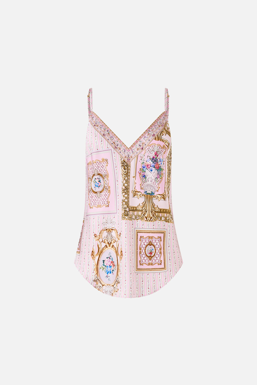 V-NECK BIAS CAMI PALATIAL PASTELS