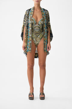 OPEN FRONT CARDI CAPE FELINE FOLKLORE