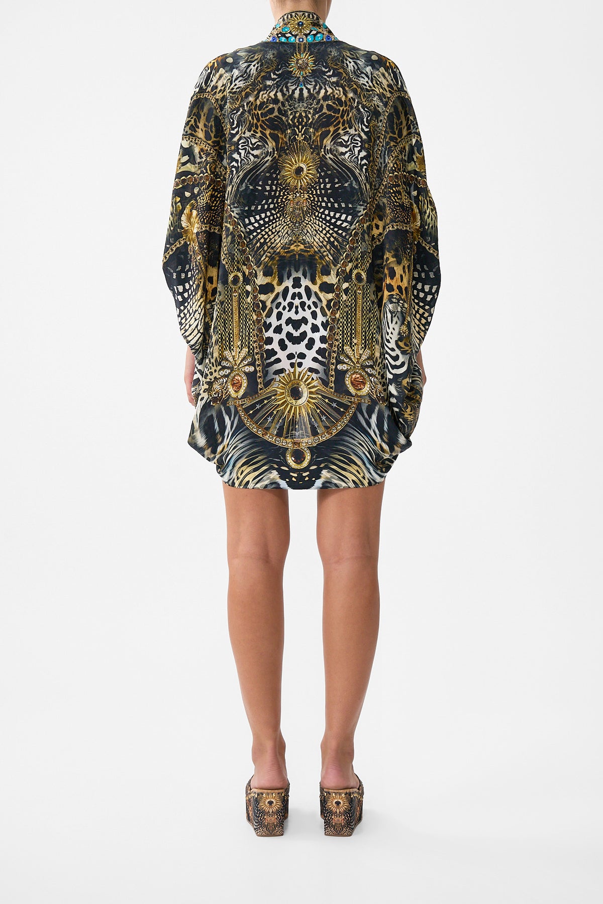 OPEN FRONT CARDI CAPE FELINE FOLKLORE