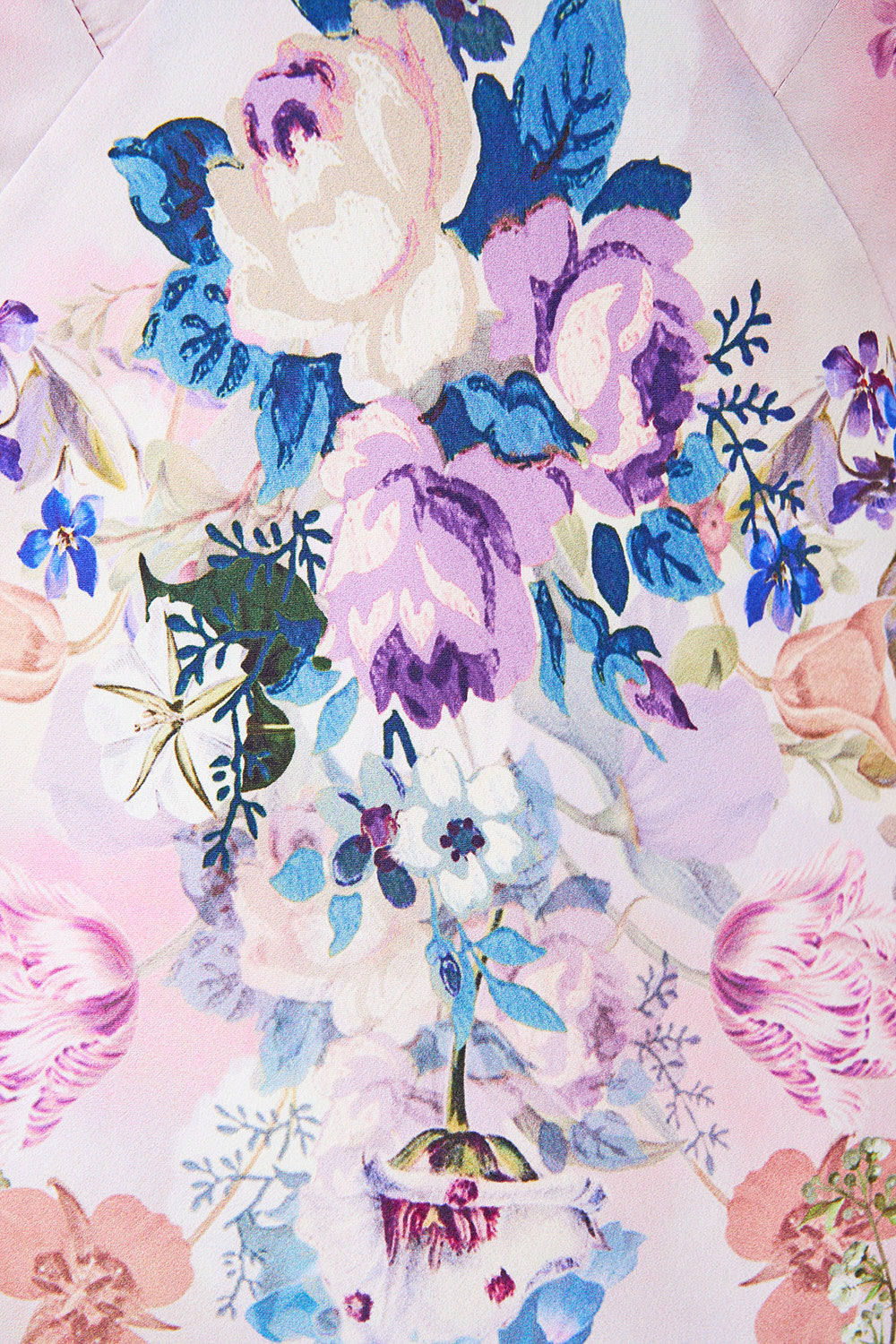 V-NECK LONG BIAS SLIP DRESS WITH TRAIN PALATIAL PASTELS